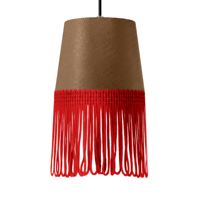 Lampe interiør nappa nougat - Rød - KJoF - 5cm - 