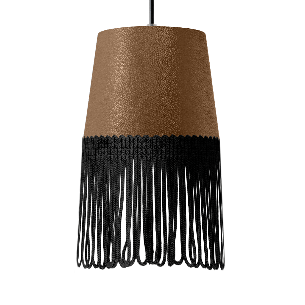 Lampe interiør nappa nougat - Sort - KJoF - 5cm - 