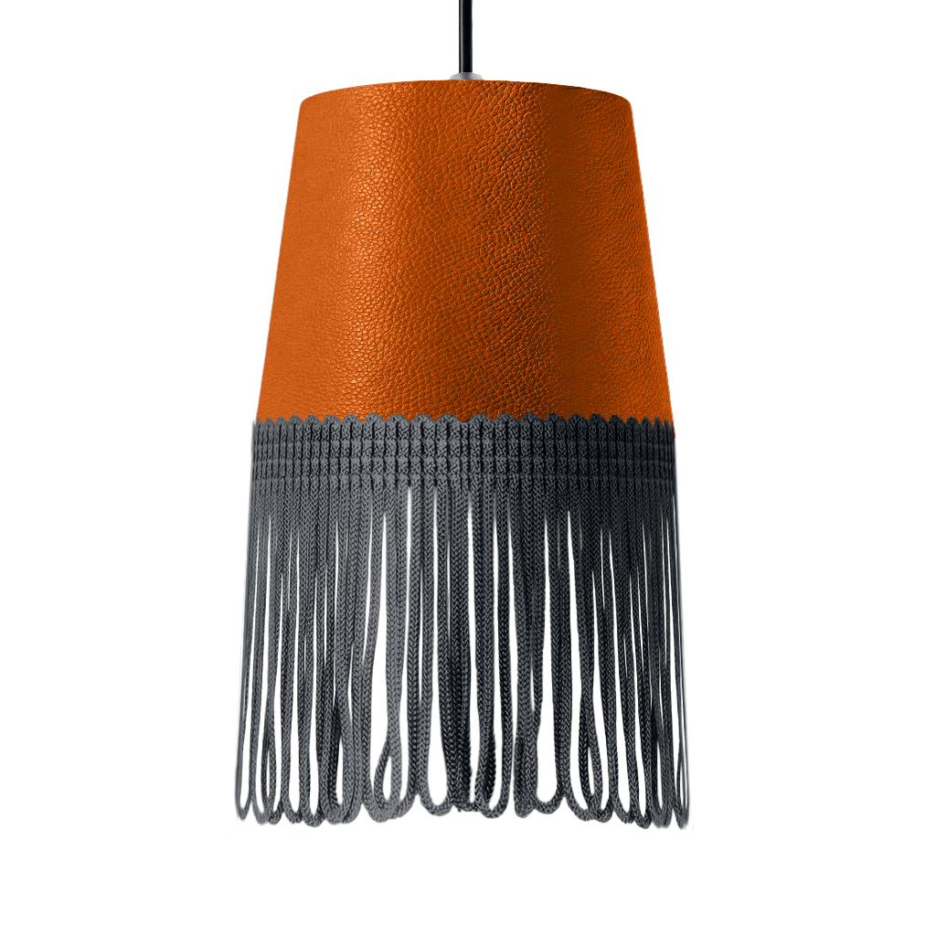 Lampe interiør nappa orange - Mørkegrå - KJoF - 5cm - 