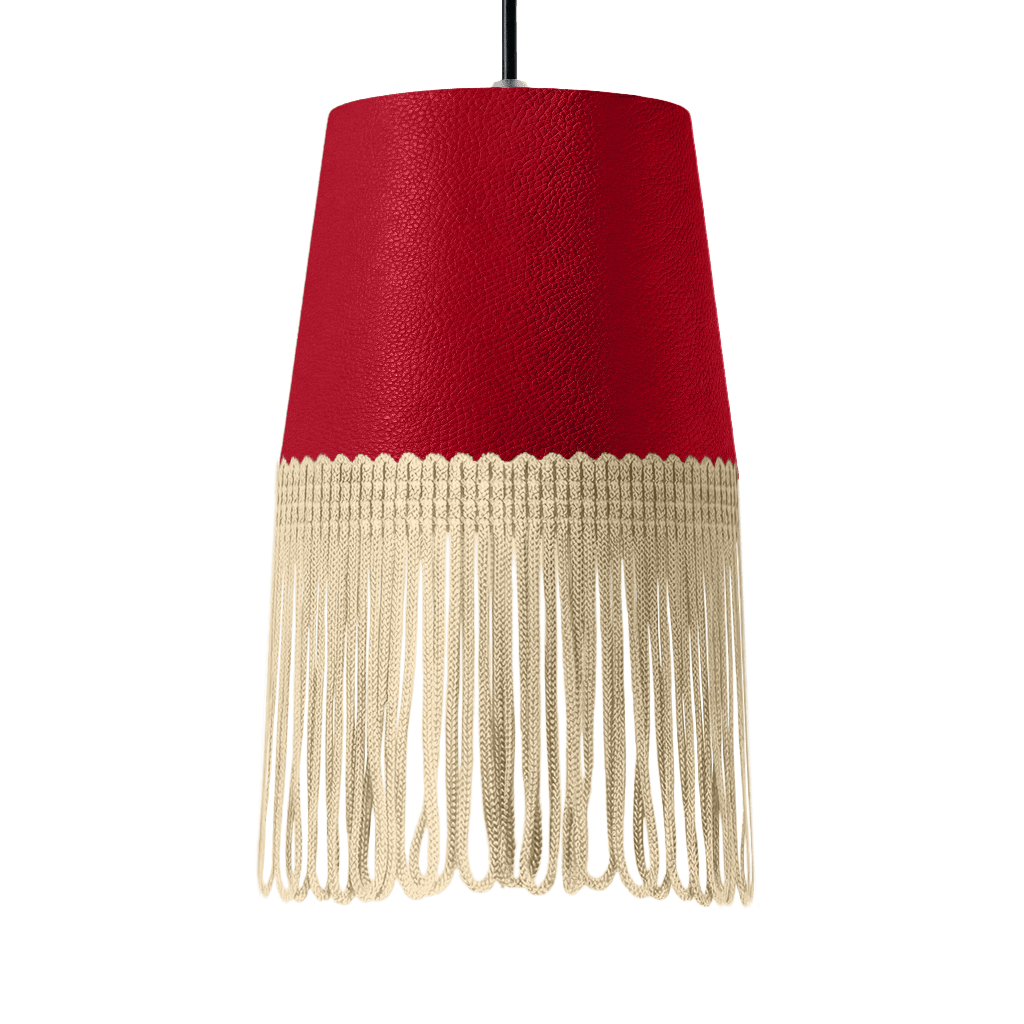 Lampe interiør nappa rød - Beige - KJoF - 5cm - 