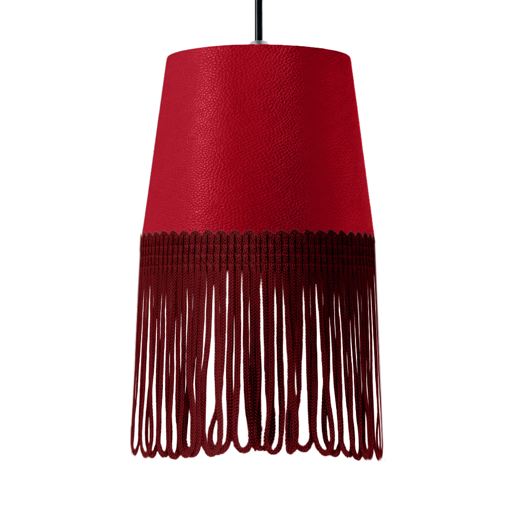 Lampe interiør nappa rød - Bordeaux - KJoF - 5cm - 