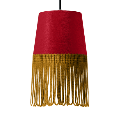 Lampe interiør nappa rød - Guld - KJoF - 5cm - 