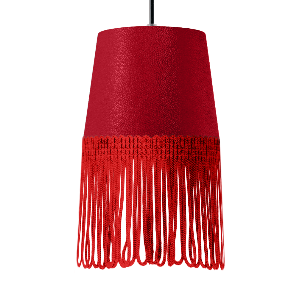 Lampe interiør nappa rød - Rød - KJoF - 5cm - 