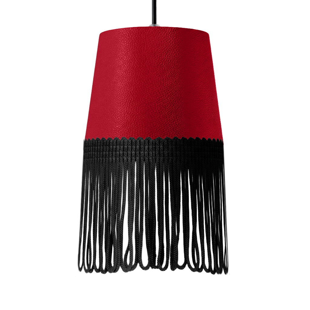 Lampe interiør nappa rød - Sort - KJoF - 5cm - 