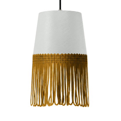 Lampe interiør nappa skyhvid - Guld - KJoF - 5cm - 