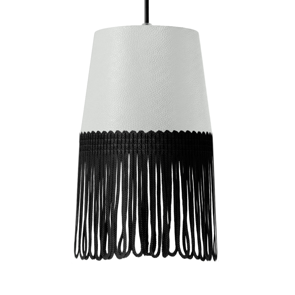 Lampe interiør nappa skyhvid - Sort - KJoF - 5cm - 