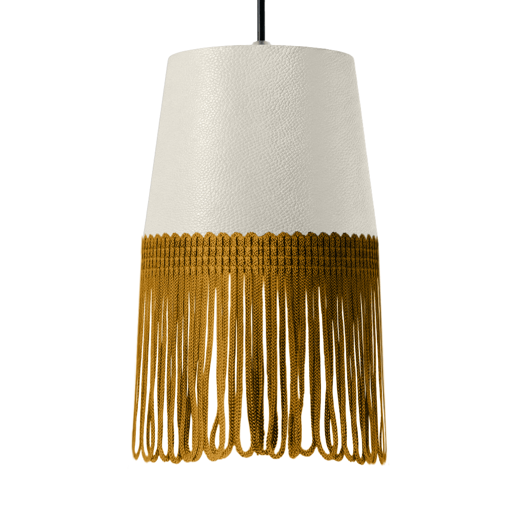 Lampe interiør nappa snehvid - Guld - KJoF - 5cm - 