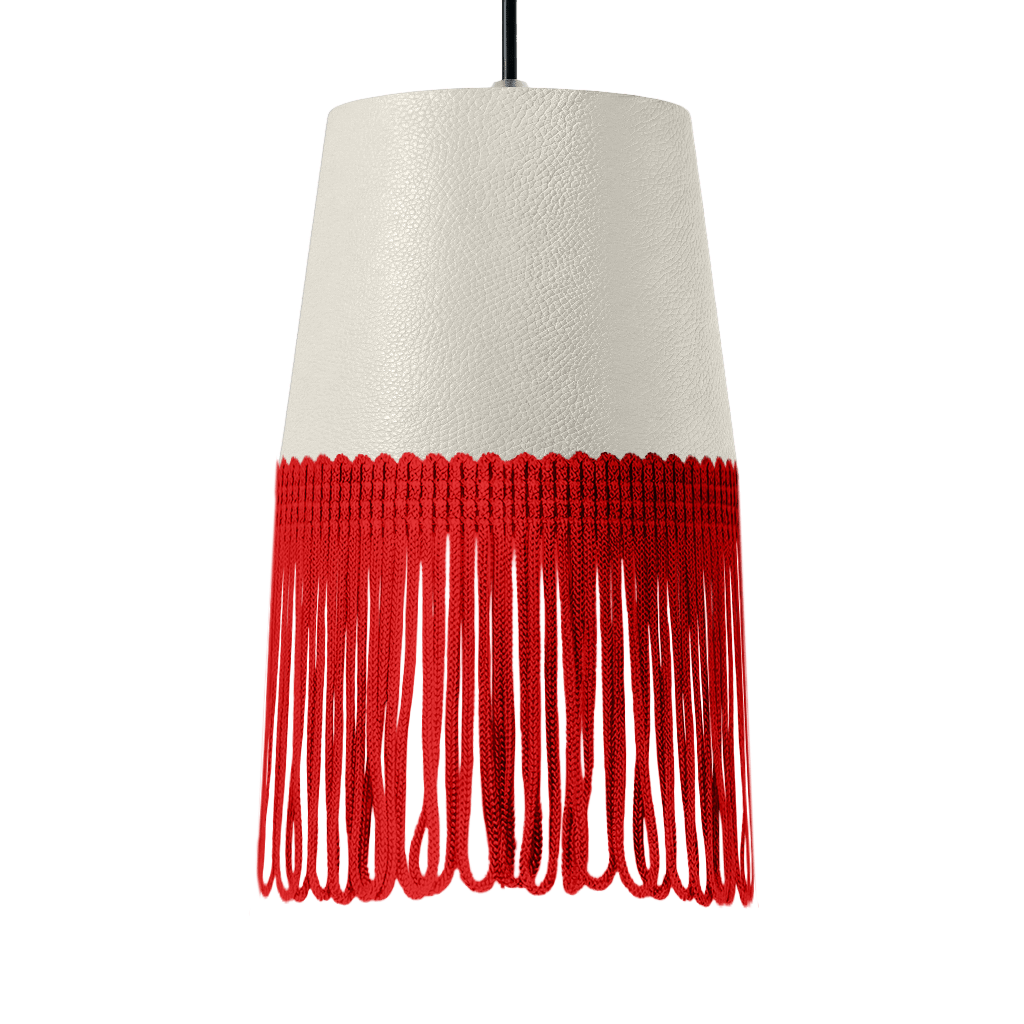 Lampe interiør nappa snehvid - Rød - KJoF - 5cm - 