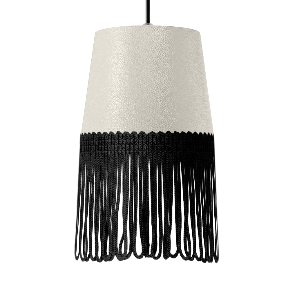 Lampe interiør nappa snehvid - Sort - KJoF - 5cm - 