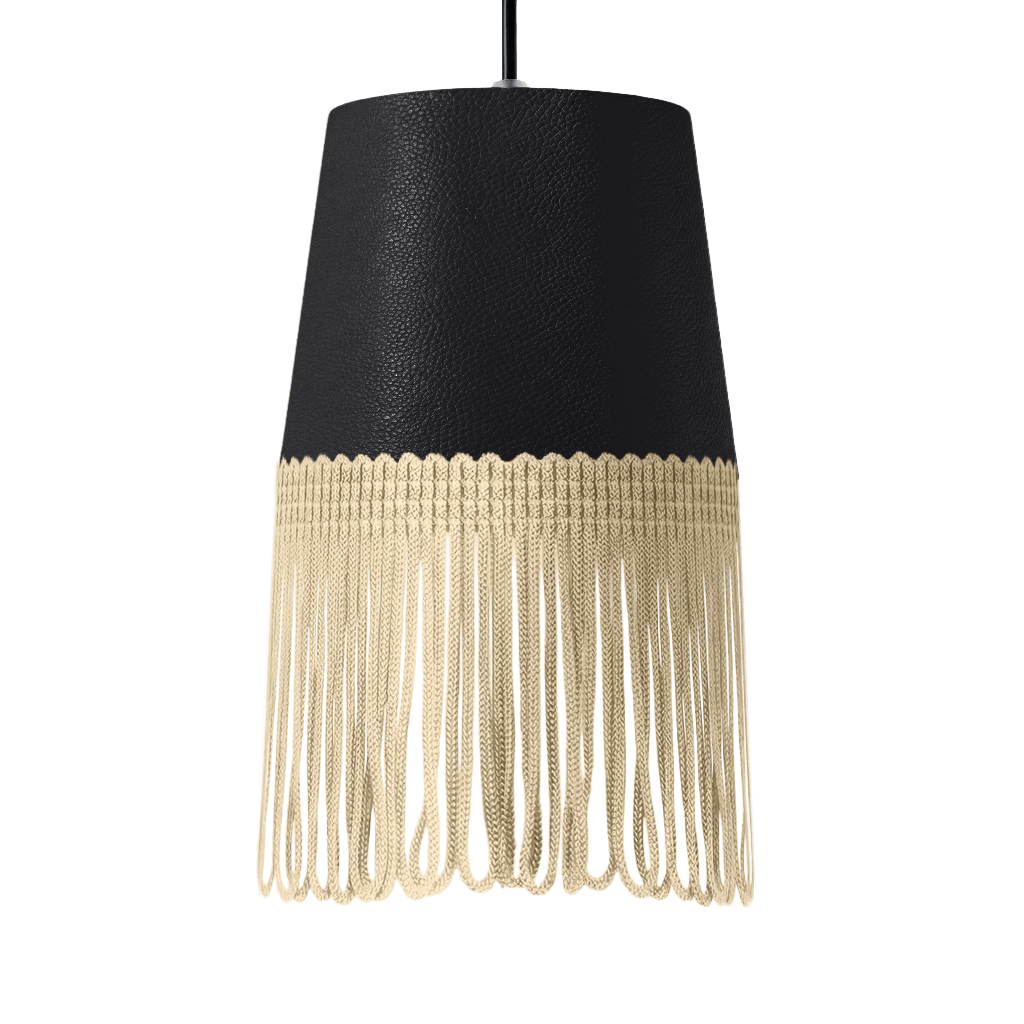 Lampe interiør nappa sort - Beige - KJoF - 5cm - 