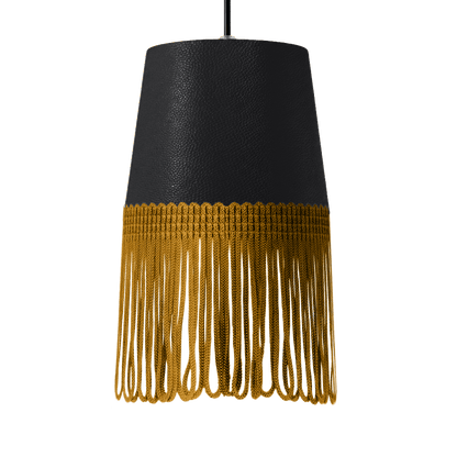 Lampe interiør nappa sort - Guld - KJoF - 5cm - 