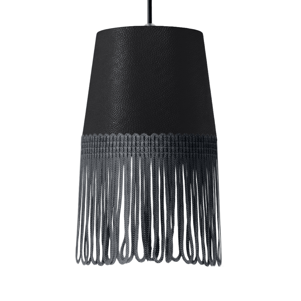 Lampe interiør nappa sort - Mørkegrå - KJoF - 5cm - 