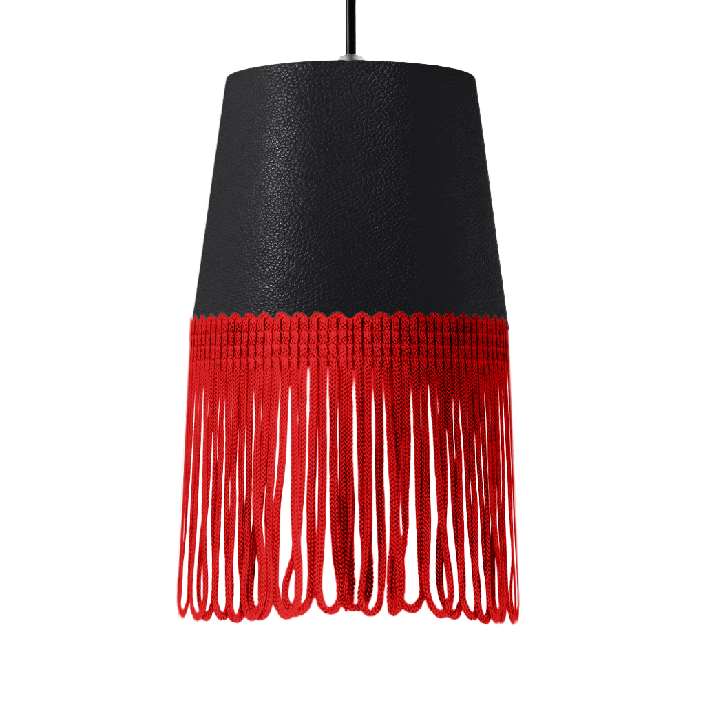 Lampe interiør nappa sort - Rød - KJoF - 5cm - 