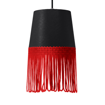 Lampe interiør nappa sort - Rød - KJoF - 5cm - 
