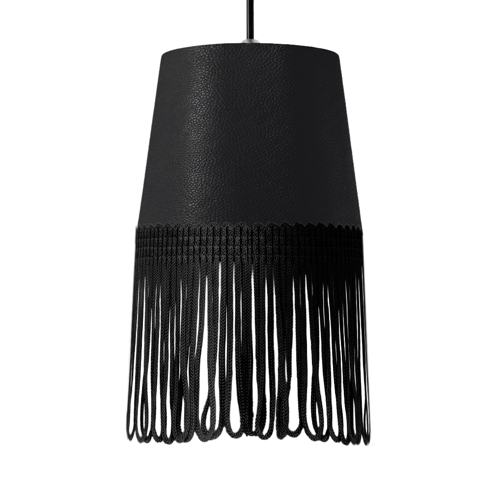 Lampe interiør nappa sort - Sort - KJoF - 5cm - 