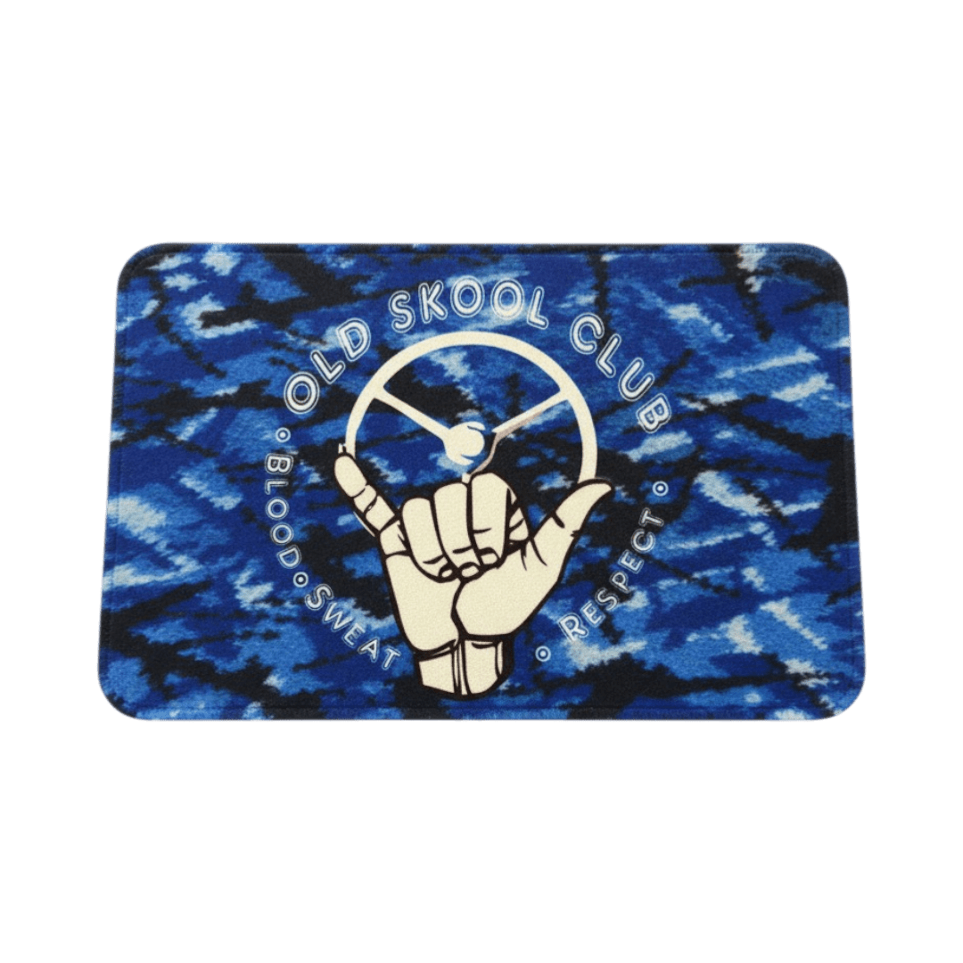 Måtter 60 x 40 cm - Old skool club blå plys - KJoF - 