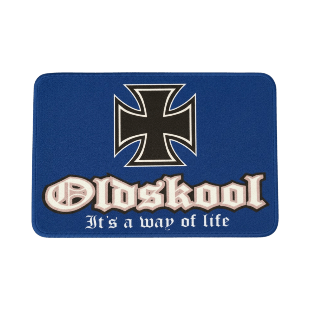 Måtter 60 x 40 cm - Oldskool blå - KJoF - 