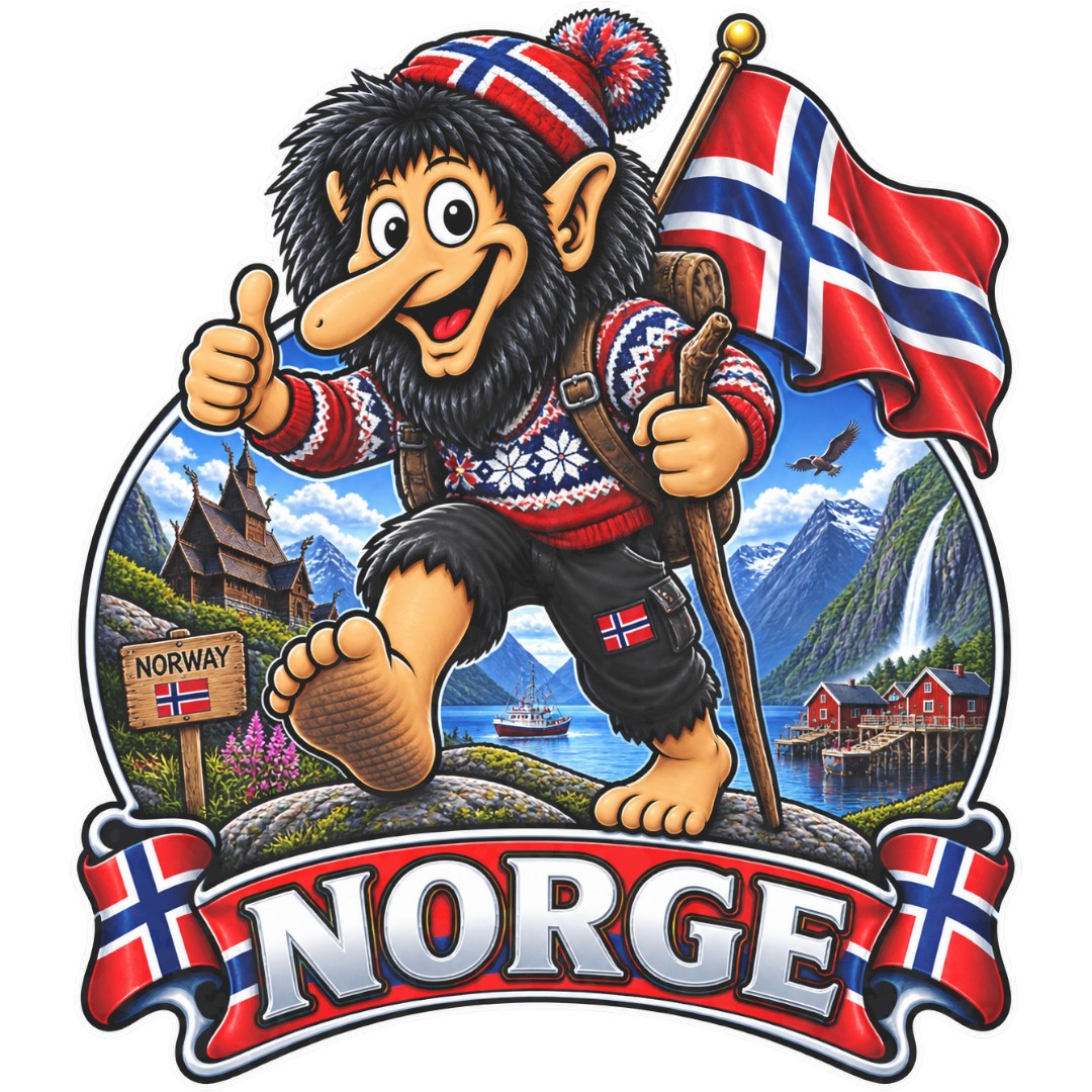 Sticker deluxe norge troll