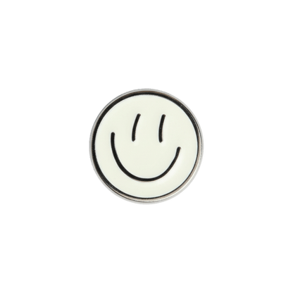 Pin hvid smiley - KJoF - 