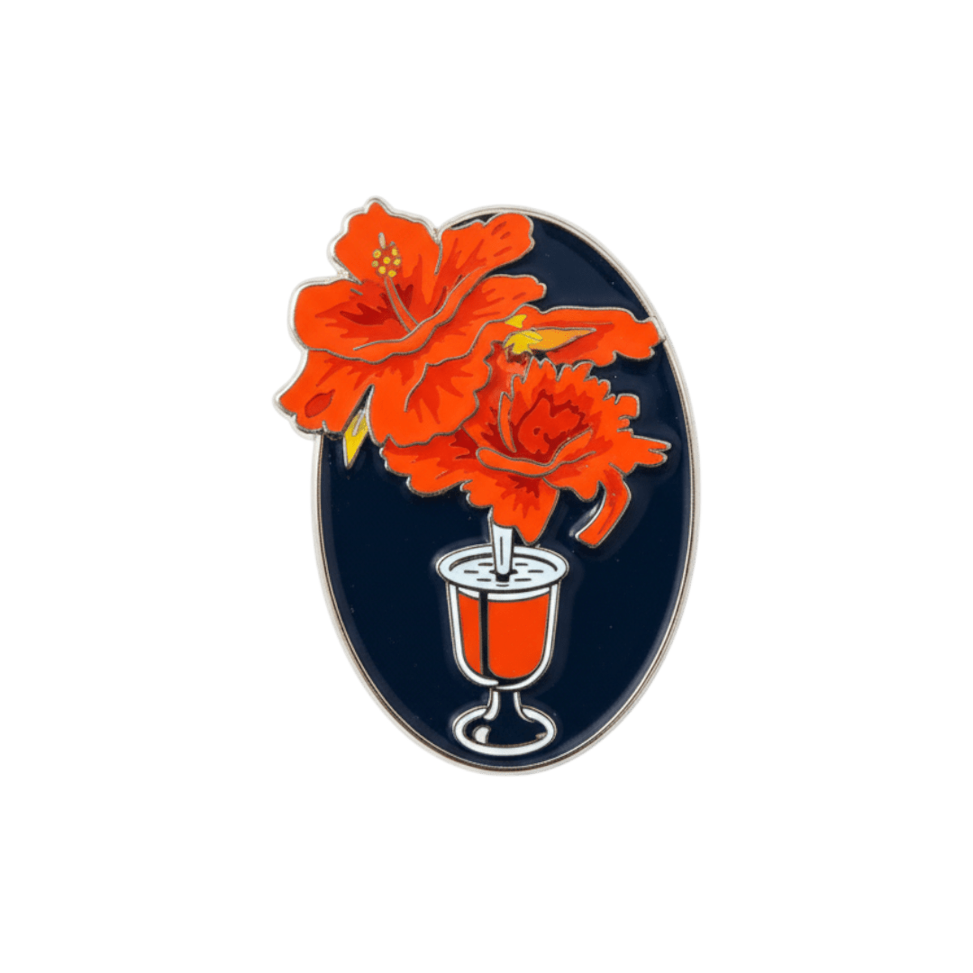 Pin rød blomst - KJoF - 