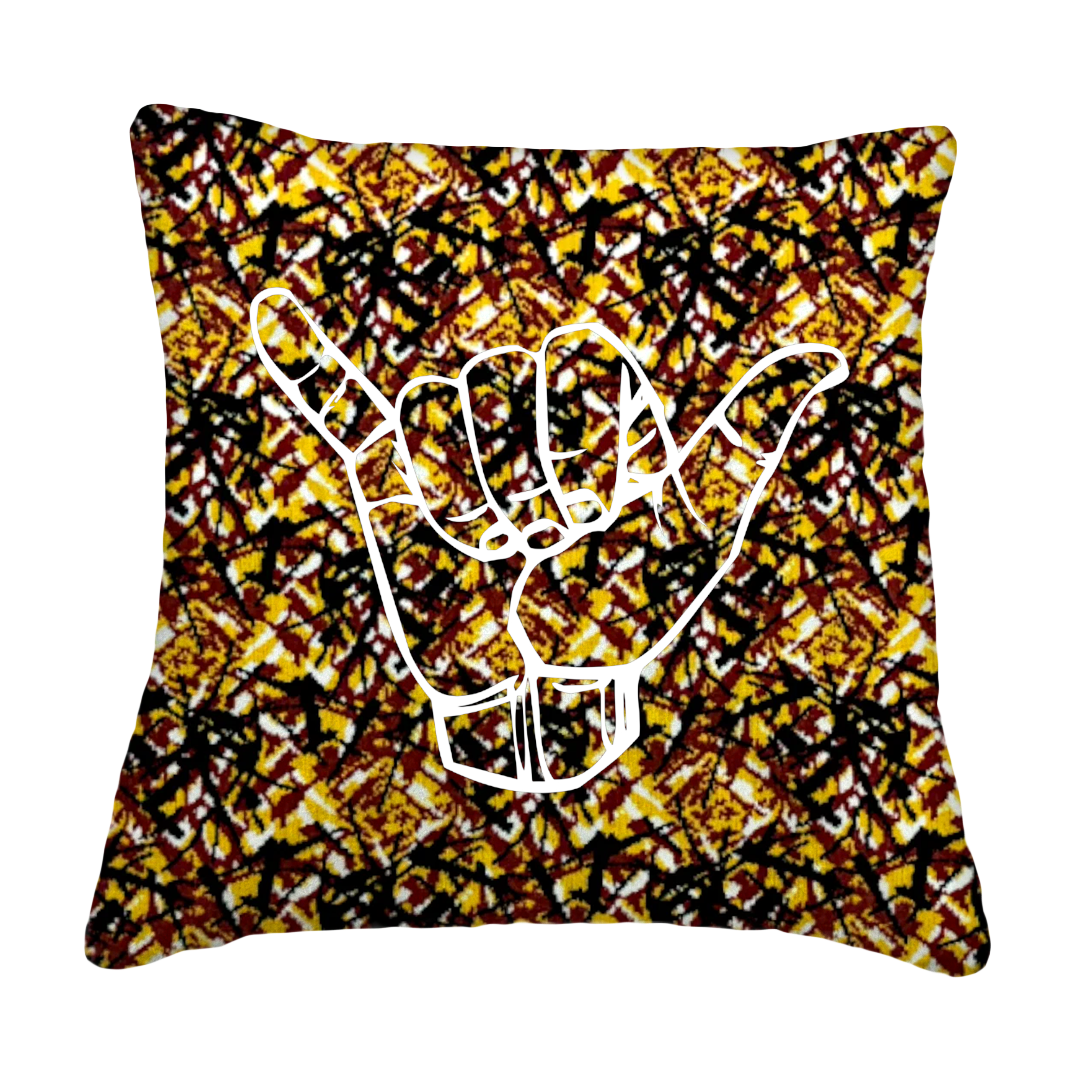 Puder hang loose - Gul busplys - KJoF - Sort nappa - 