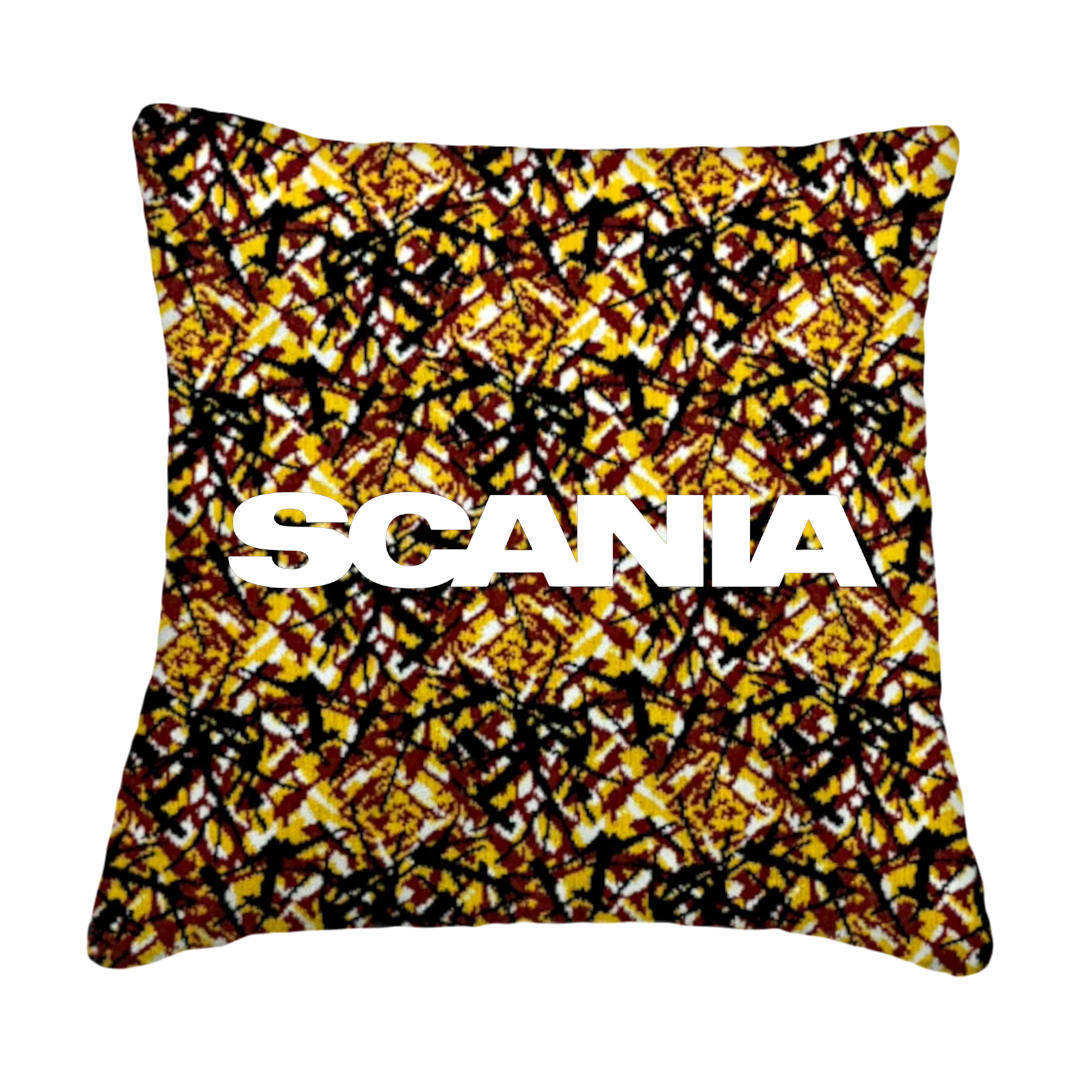Puder scania - Gul busplys - KJoF - Sort nappa - 