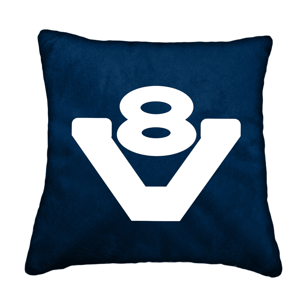 Puder V8 - cobaltblå - KJoF - Sort nappa - 