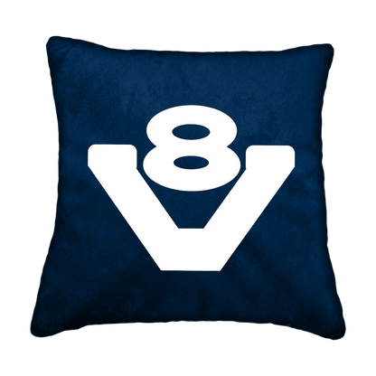 Puder V8 - cobaltblå - KJoF - Sort nappa - 