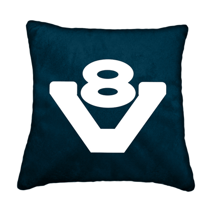 Puder V8 - Denimblå - KJoF - Sort nappa - 