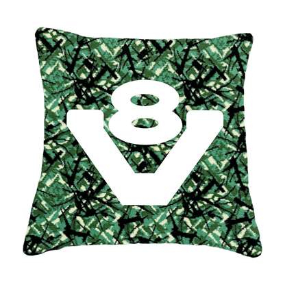 Puder V8 - Grøn busplys - KJoF - Sort nappa - 