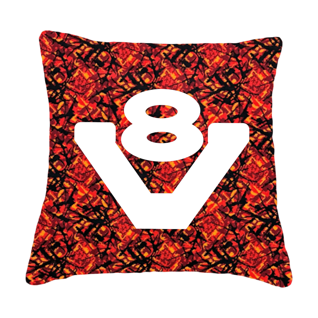 Puder V8 - Rød busplys - KJoF - Sort nappa - 