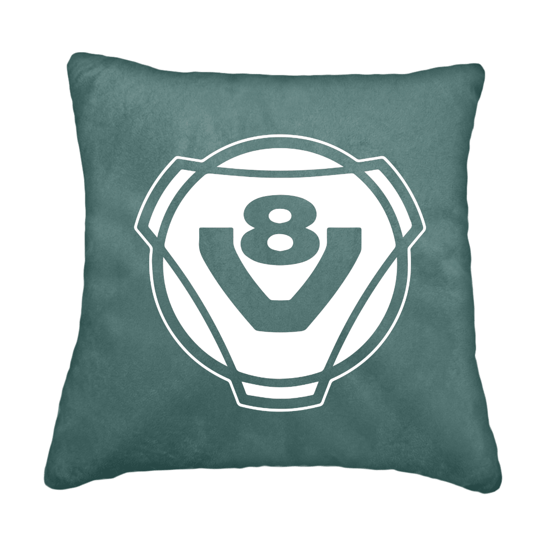 Puder V8 rund - Aronagrøn - KJoF - Sort nappa - 