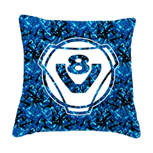Puder V8 rund - Blå busplys - KJoF - Sort nappa - 
