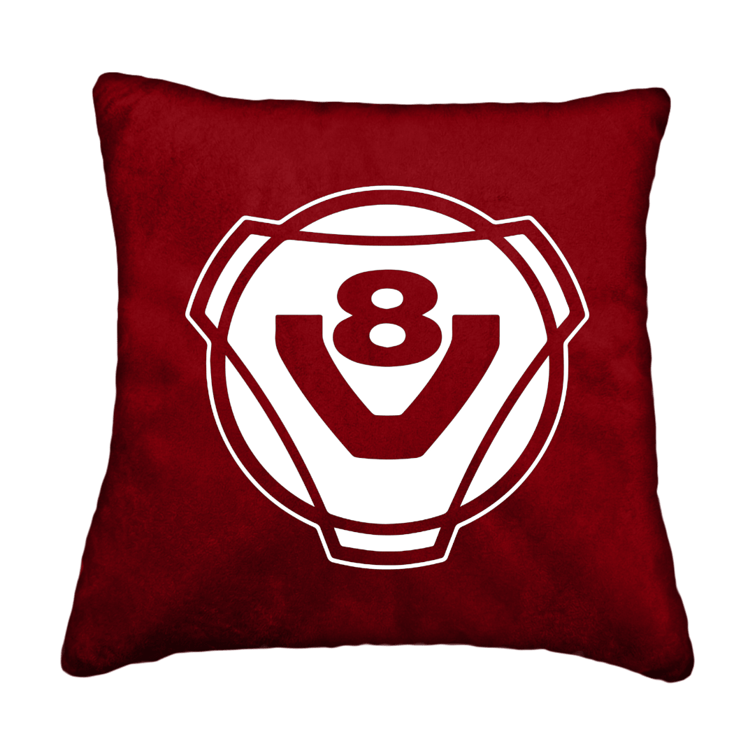 Puder V8 rund - Bordeaux - KJoF - Sort nappa - 