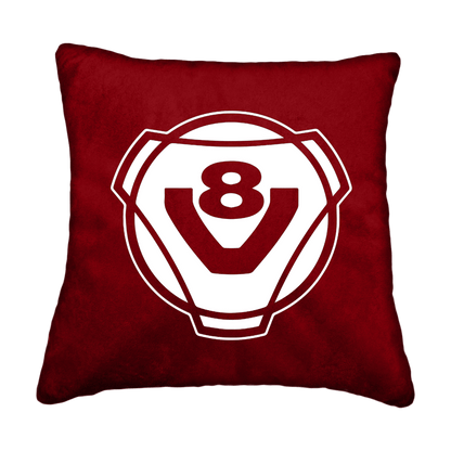 Puder V8 rund - Bordeaux - KJoF - Sort nappa - 