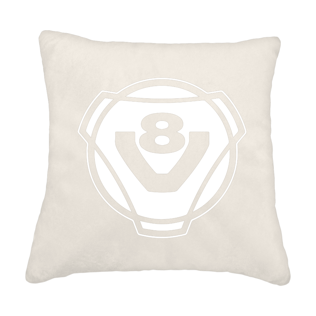 Puder V8 rund - Elfenben - KJoF - Sort nappa - 