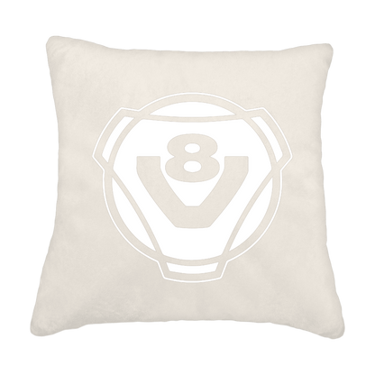 Puder V8 rund - Elfenben - KJoF - Sort nappa - 