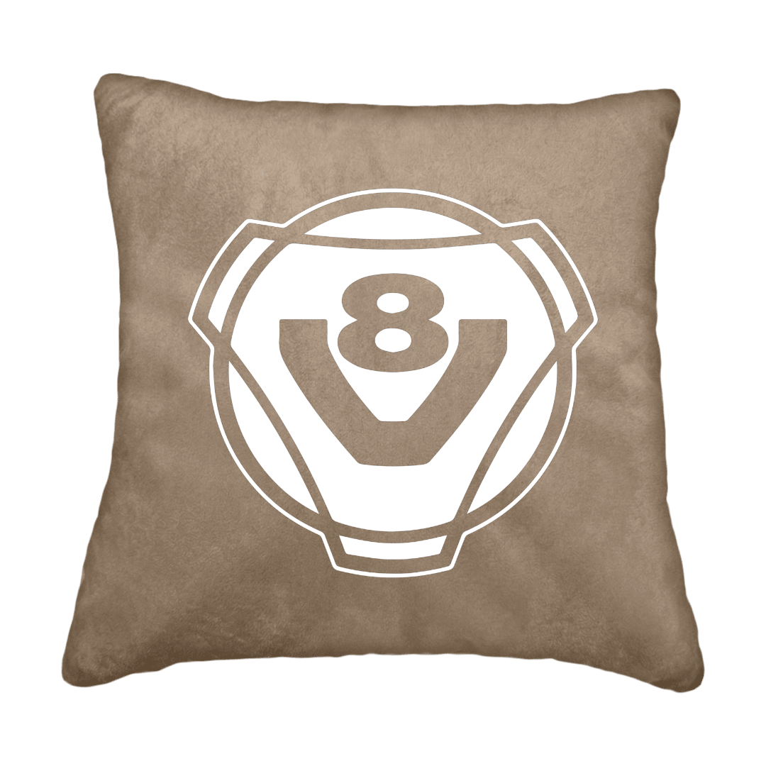 Puder V8 rund - Fossilgrå - KJoF - Sort nappa - 