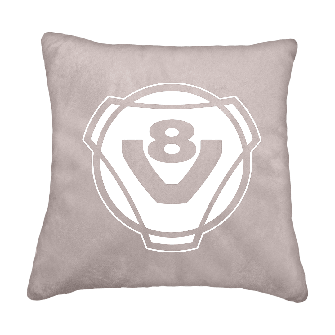 Puder V8 rund - Gråt - KJoF - Sort nappa - 