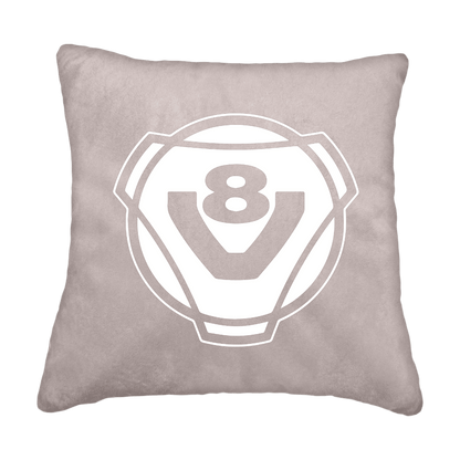 Puder V8 rund - Gråt - KJoF - Sort nappa - 
