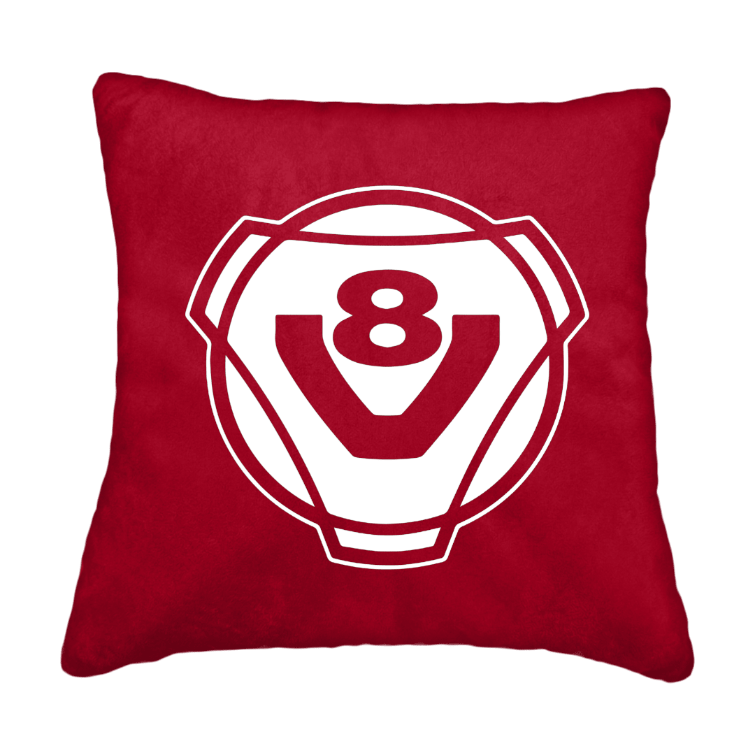 Puder V8 rund - Rød - KJoF - Sort nappa - 
