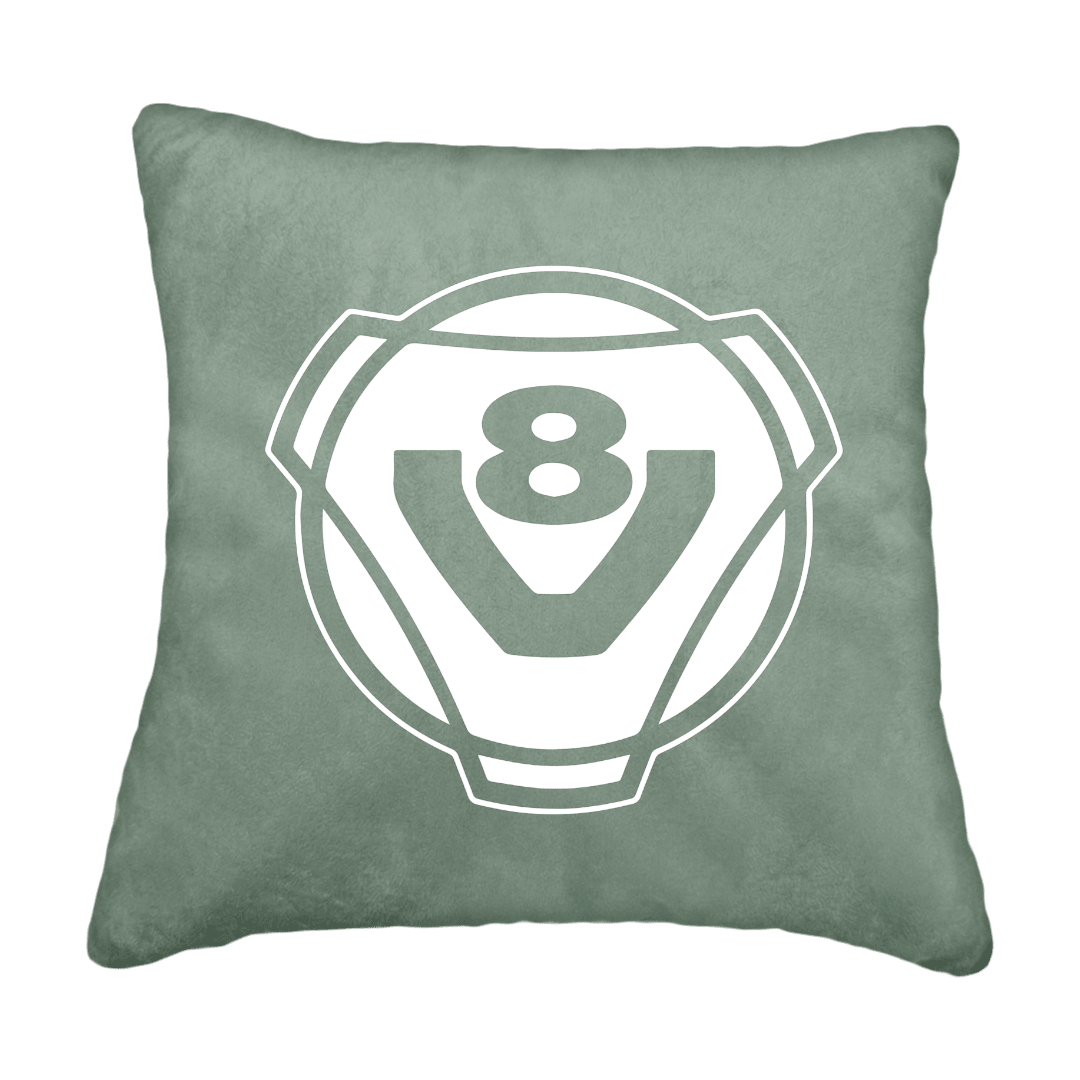 Puder V8 rund - Salviegrøn - KJoF - Sort nappa - 