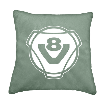 Puder V8 rund - Salviegrøn - KJoF - Sort nappa - 