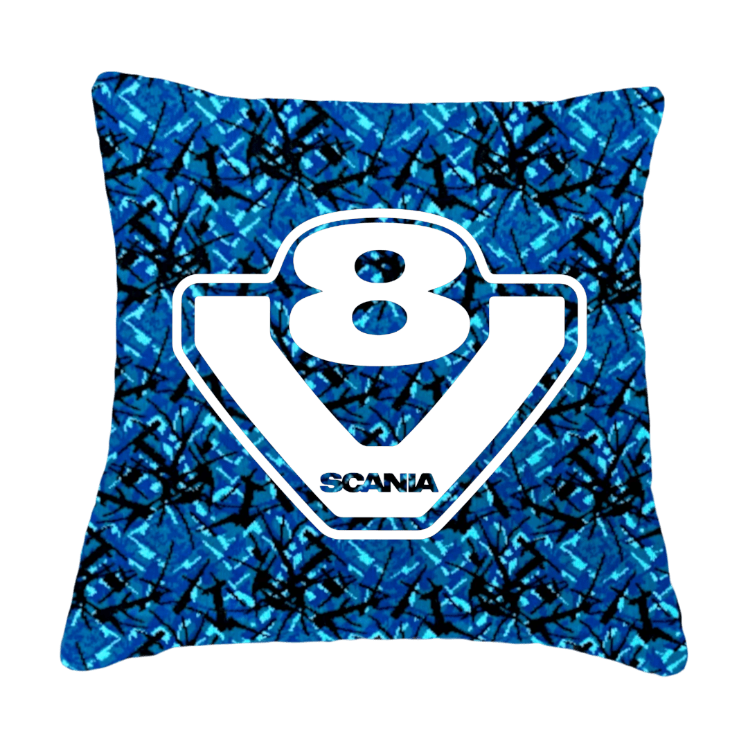 Puder v8 scania - Blå busplys - KJoF - Sort nappa - 