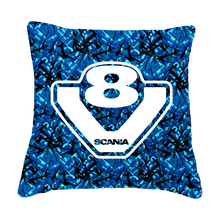 Puder v8 scania - Blå busplys - KJoF - Sort nappa - 