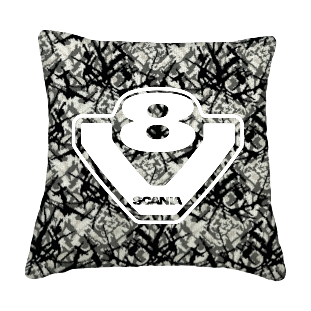 Puder v8 scania - Grå busplys - KJoF - Sort nappa - 