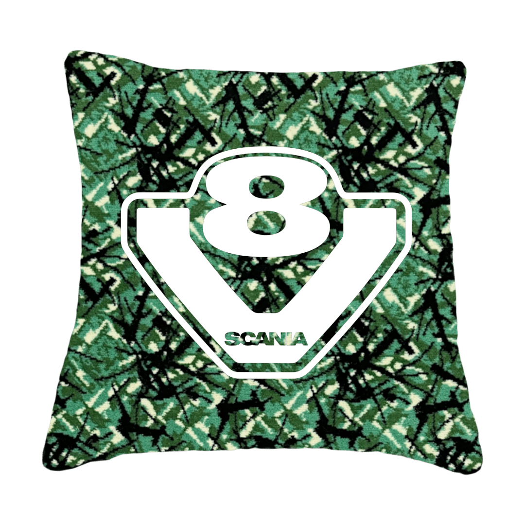 Puder v8 scania - Grøn busplys - KJoF - Sort nappa - 