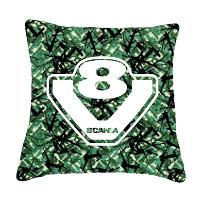 Puder v8 scania - Grøn busplys - KJoF - Sort nappa - 