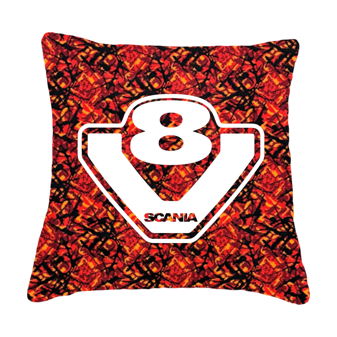Puder v8 scania - Rød busplys - KJoF - Sort nappa - 