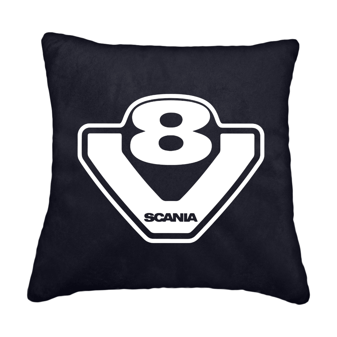 Puder v8 scania - Stålgrå - KJoF - Sort nappa - 